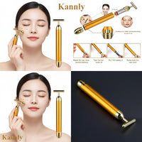 24K Gold Energy Beauty Bar Electric Facial Massage Roller