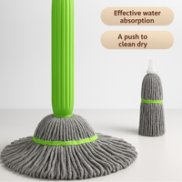 Self-Twisting 360° Water Rotating Mop – Microfiber Cleaning Mop with Steel Handle