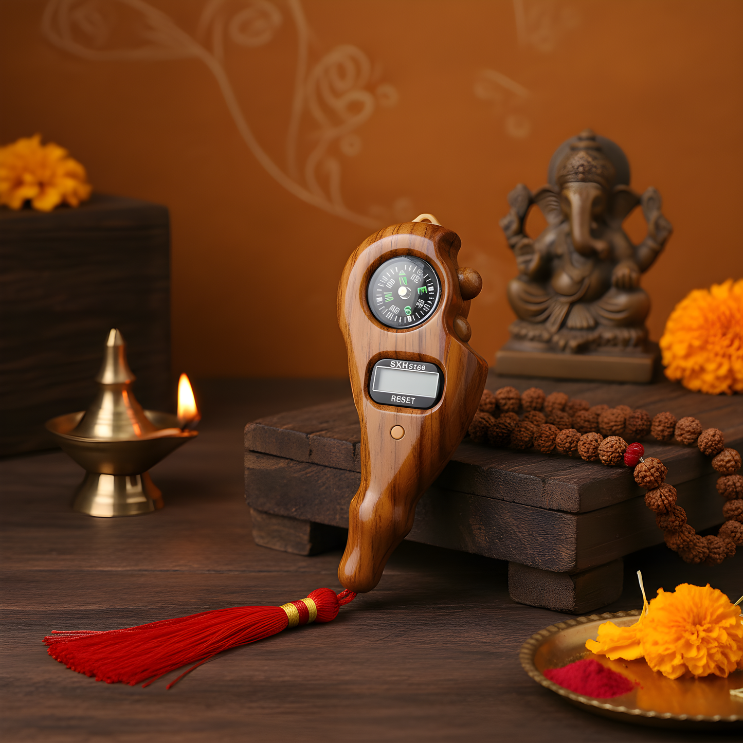 🕉️ Electronic Mantra Jaap Finger Counter with Compass | Spiritual Jap Mala Alternative 🙏