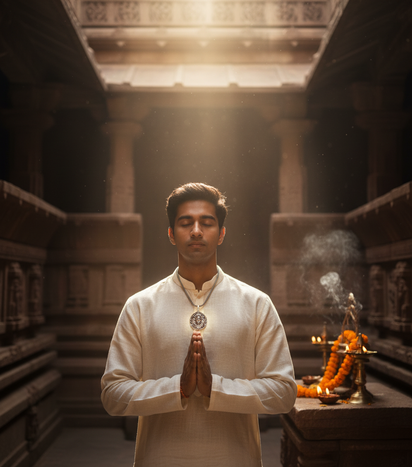 Hanuman Ji Pendant Oxodaised Silver Chain