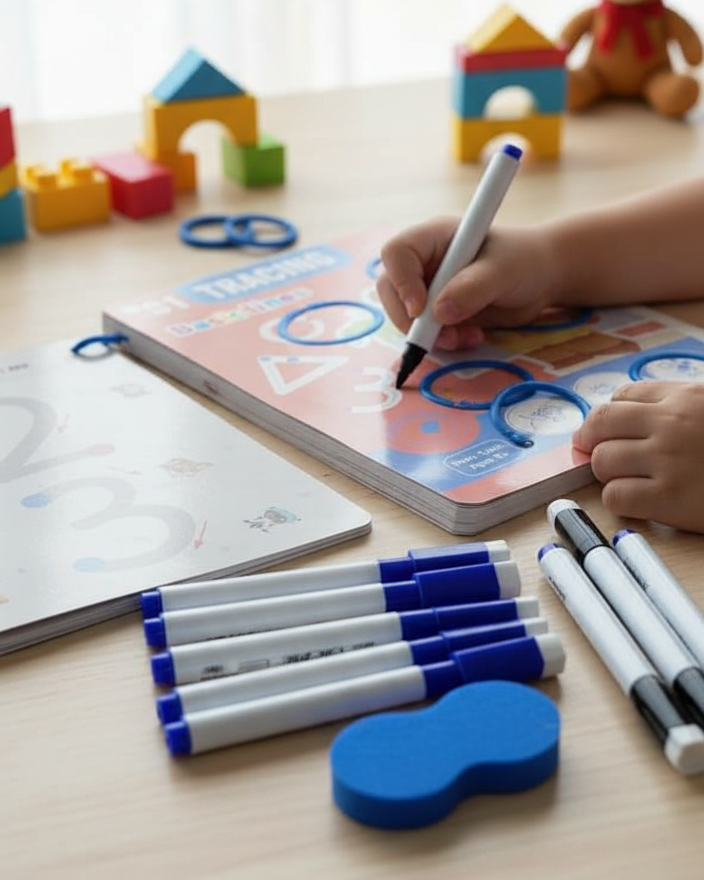 Reusable Tracing Line Practice Book for Kids – Erasable, Reusable Writing Workbook for Early Learning