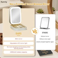 Makeup & Jewelry Box with LED Mirror